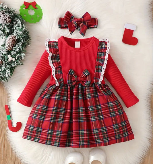 VESTIDO ESCOCÉS LAZO