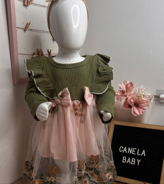 VESTIDO VERDE DE ENCAJE