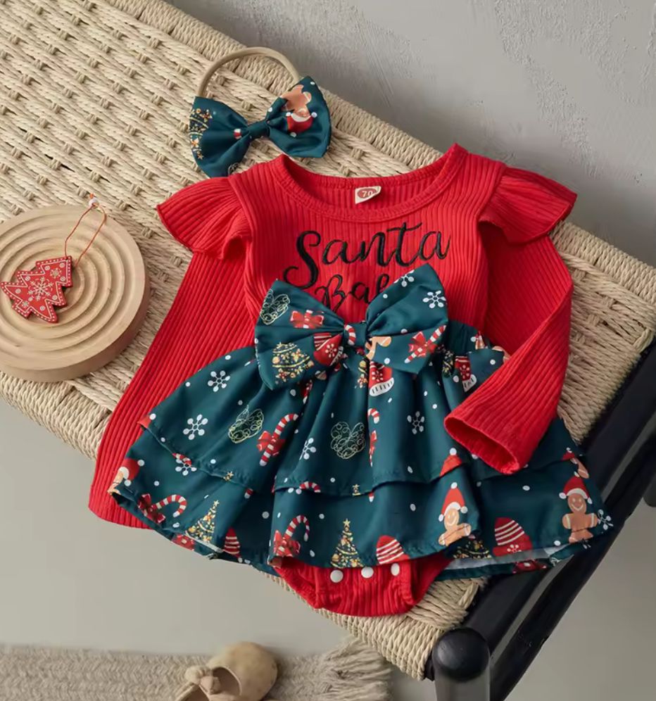 BODYVESTIDO NAVIDEÑO SANTA BABY