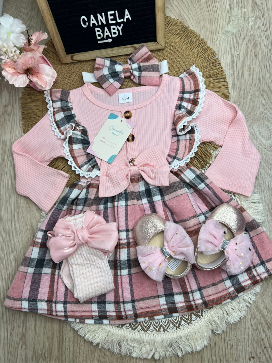 VESTIDO ESCOCES ROSA