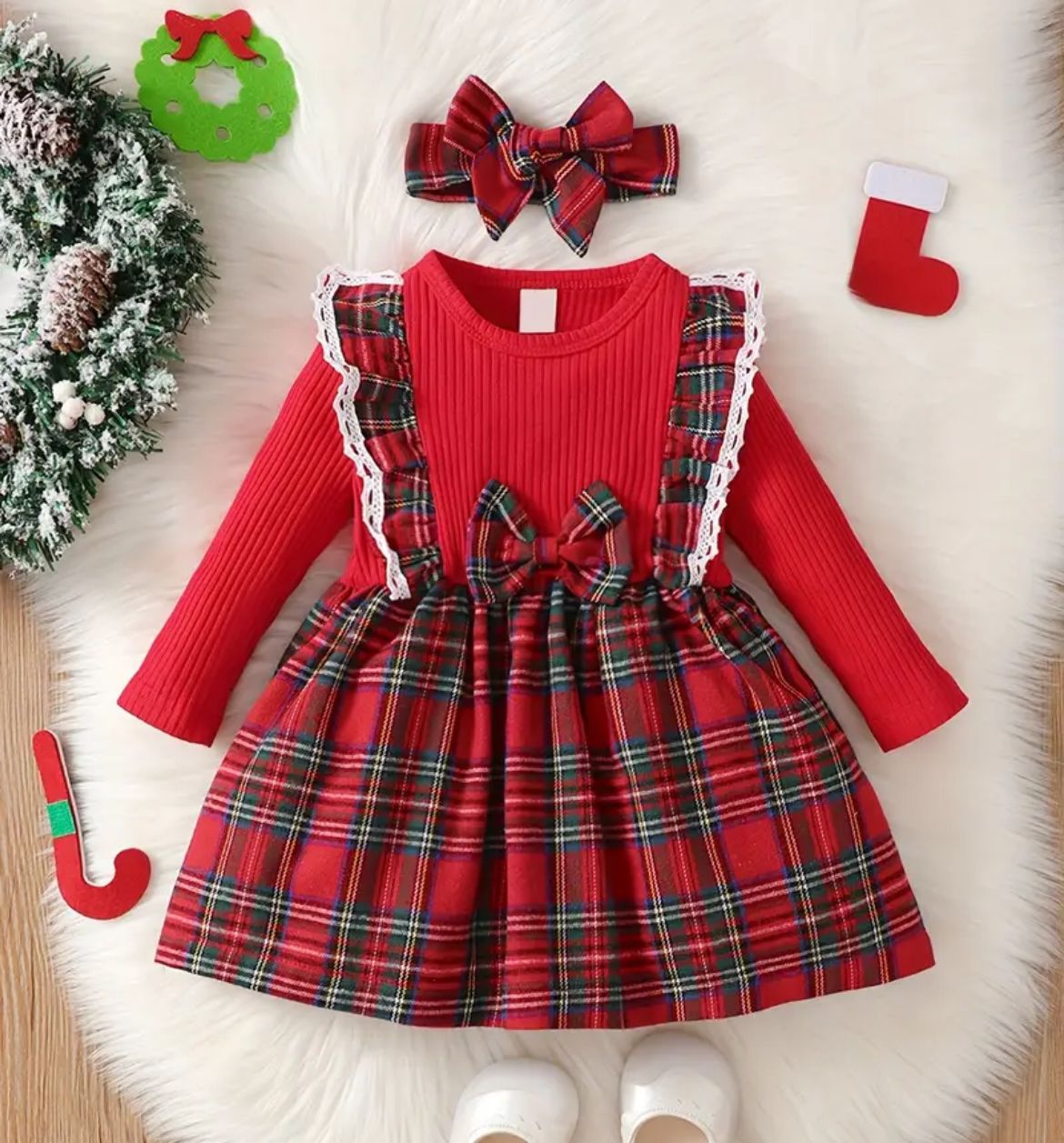 VESTIDO ESCOCÉS LAZO